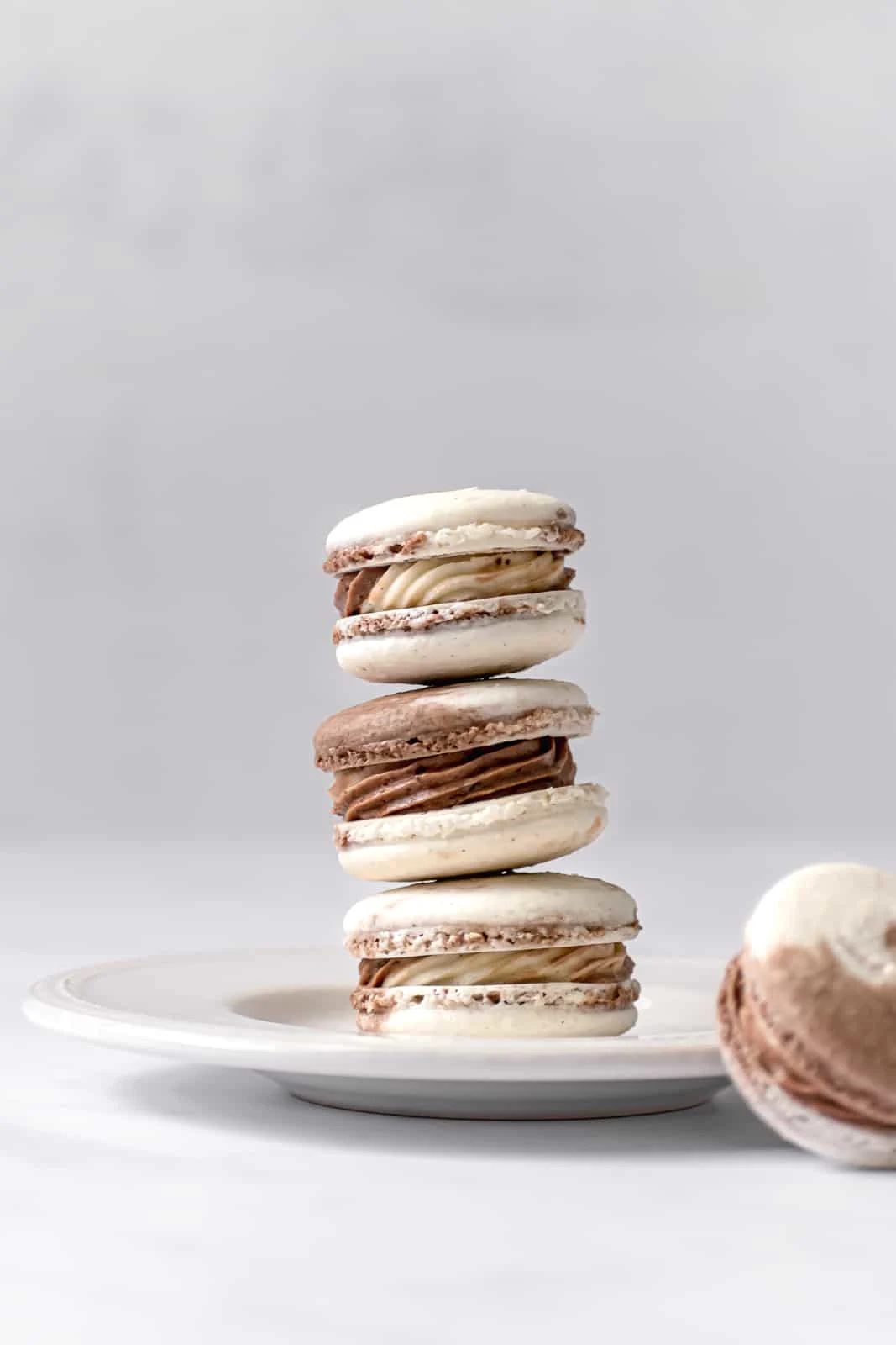 Chocolate & Vanilla Swirled Macarons