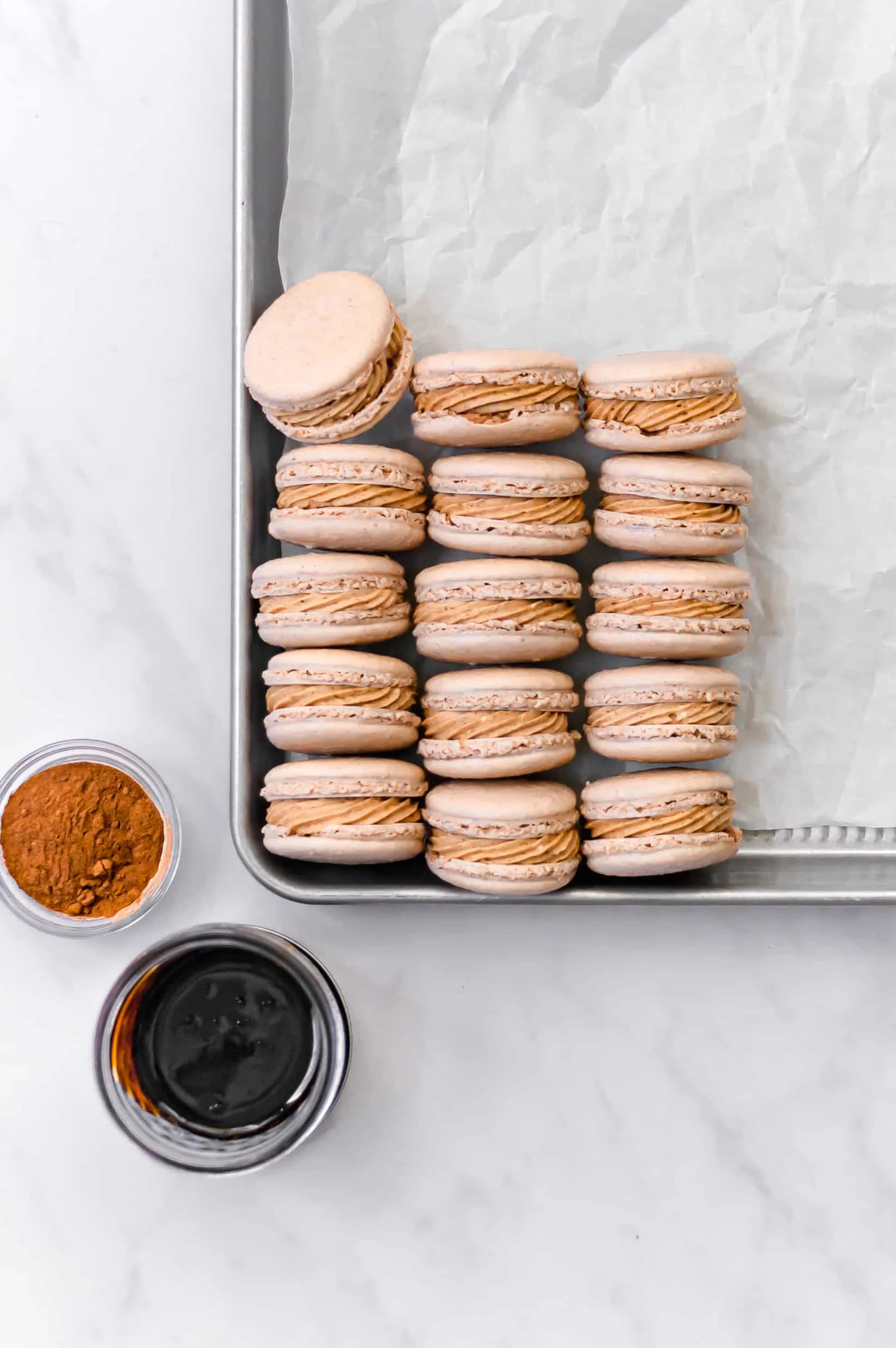 Spiced Macarons with Gingerbread German Buttercream