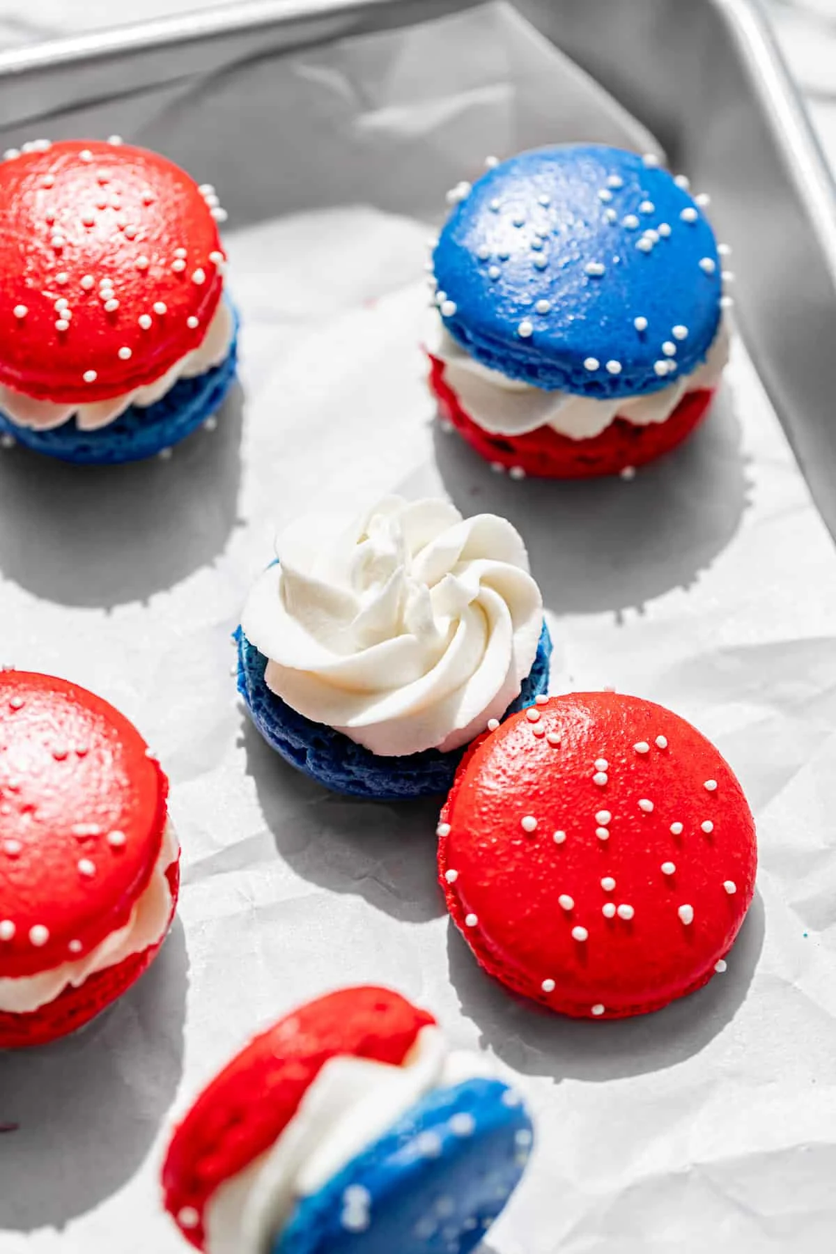 4th of July Macarons