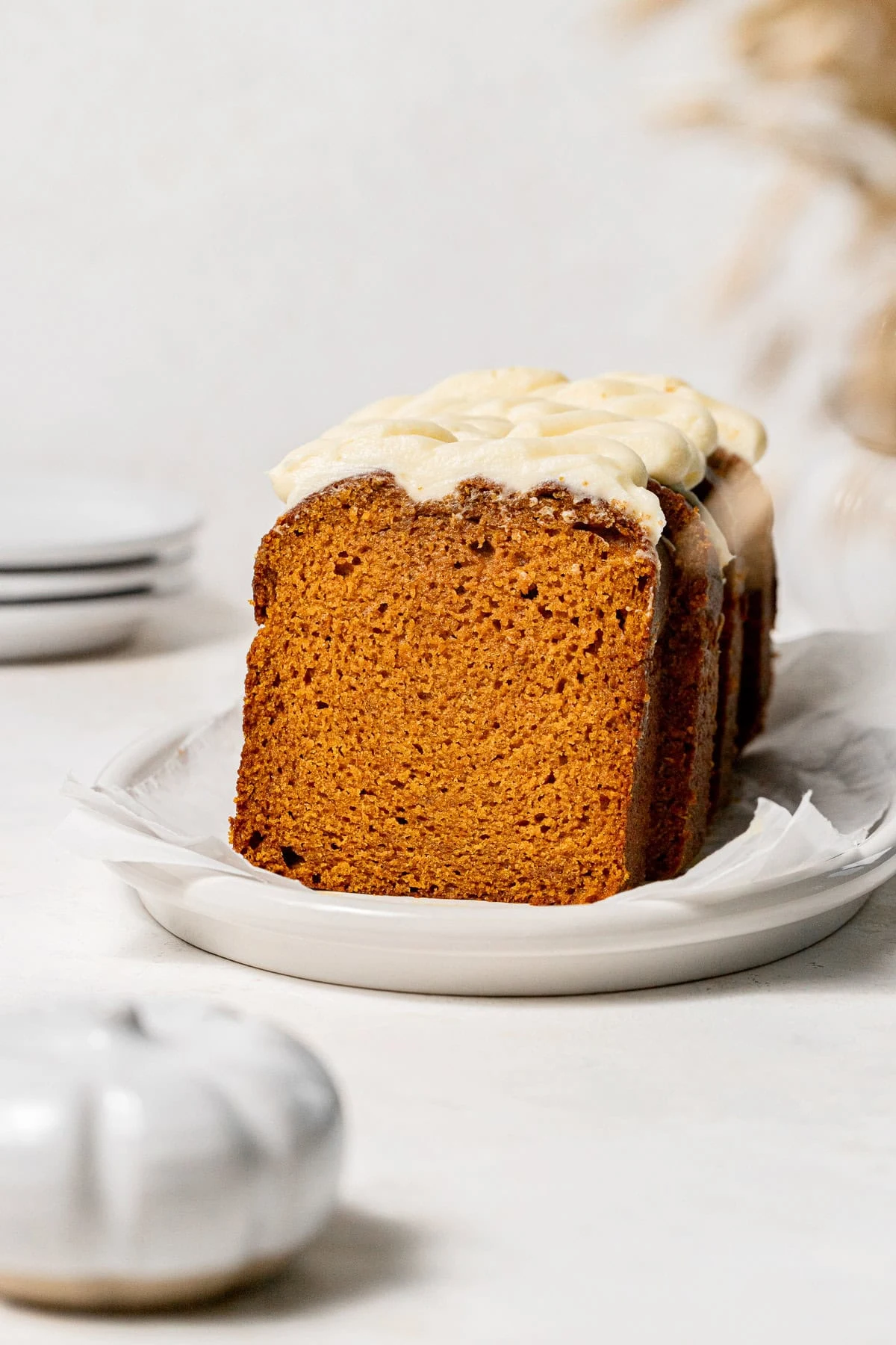 Pumpkin Bread with Cream Cheese Frosting
