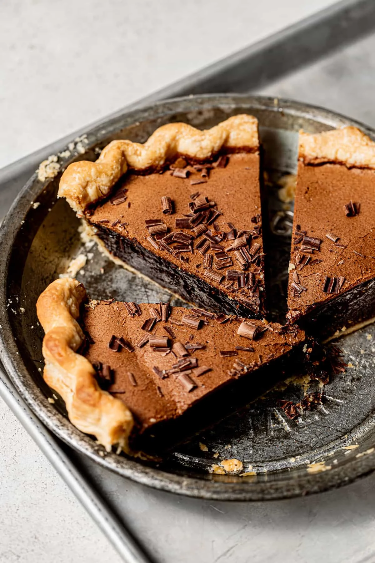 Dark Chocolate Chess Pie