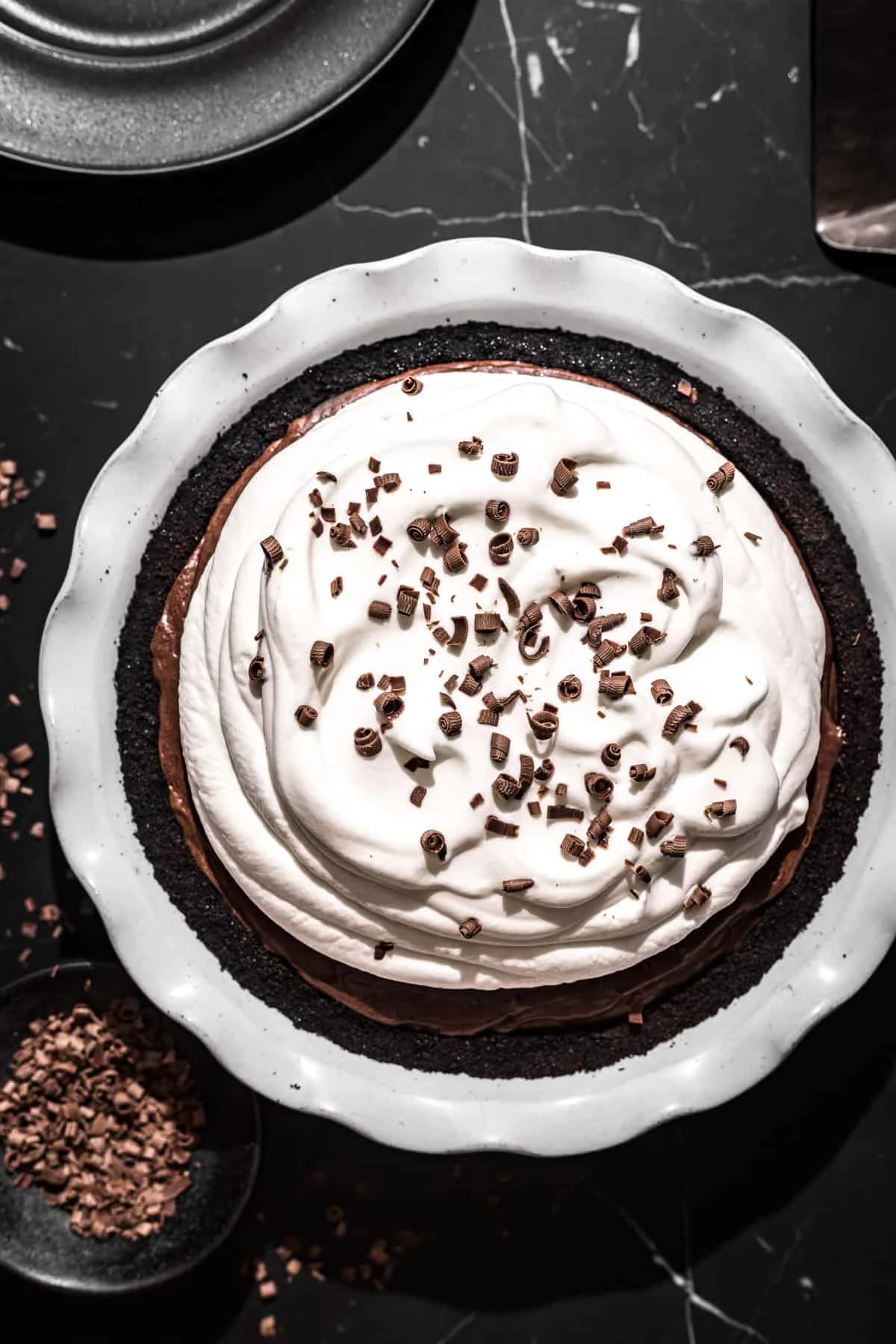 No Bake Chocolate Mousse Pie