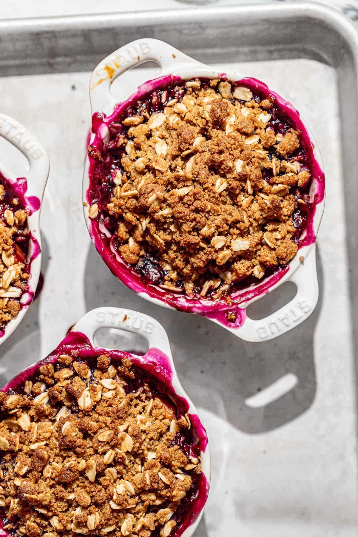 Individual Blueberry and Apple Crumble