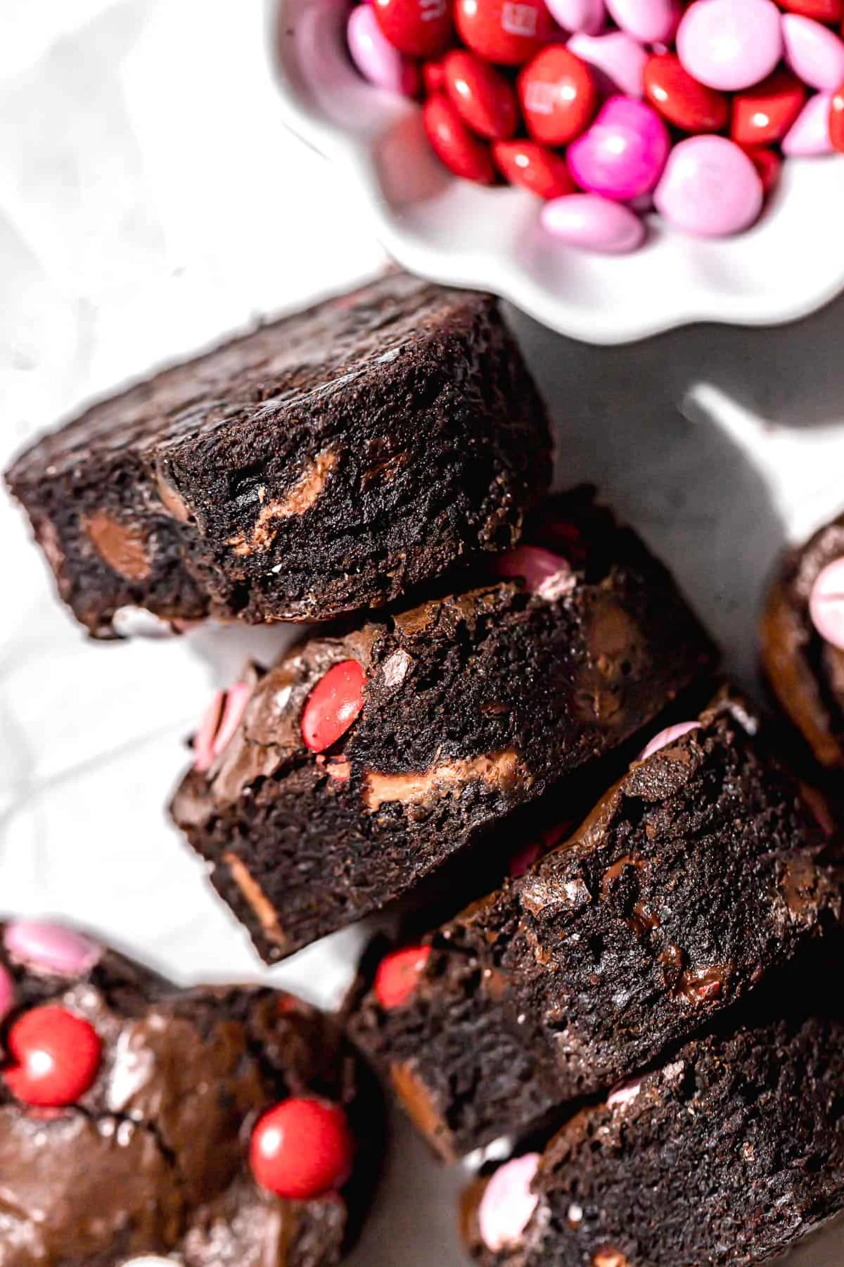 Valentine's M&M Brownies