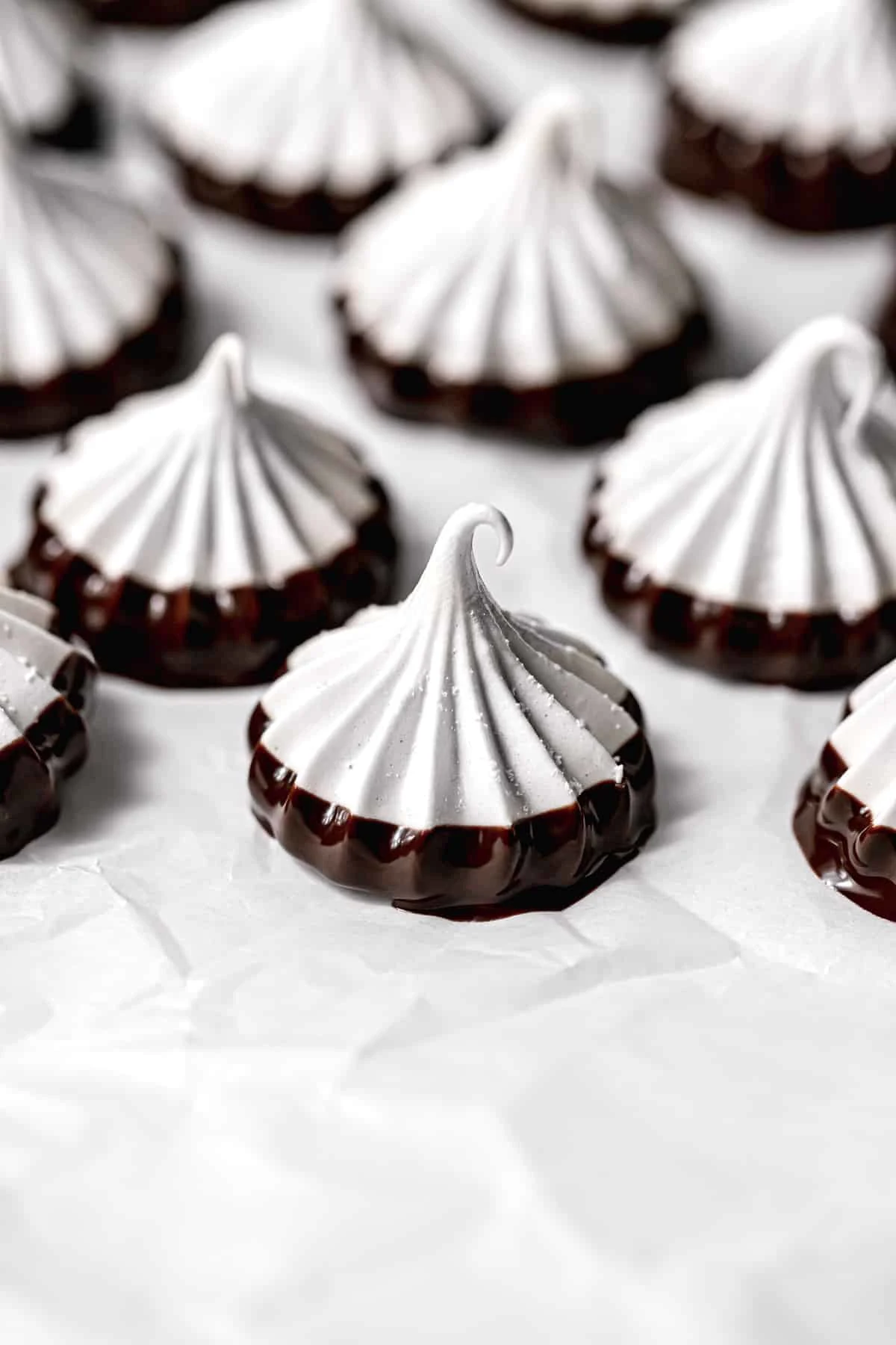 Chocolate Dipped Meringue Cookies