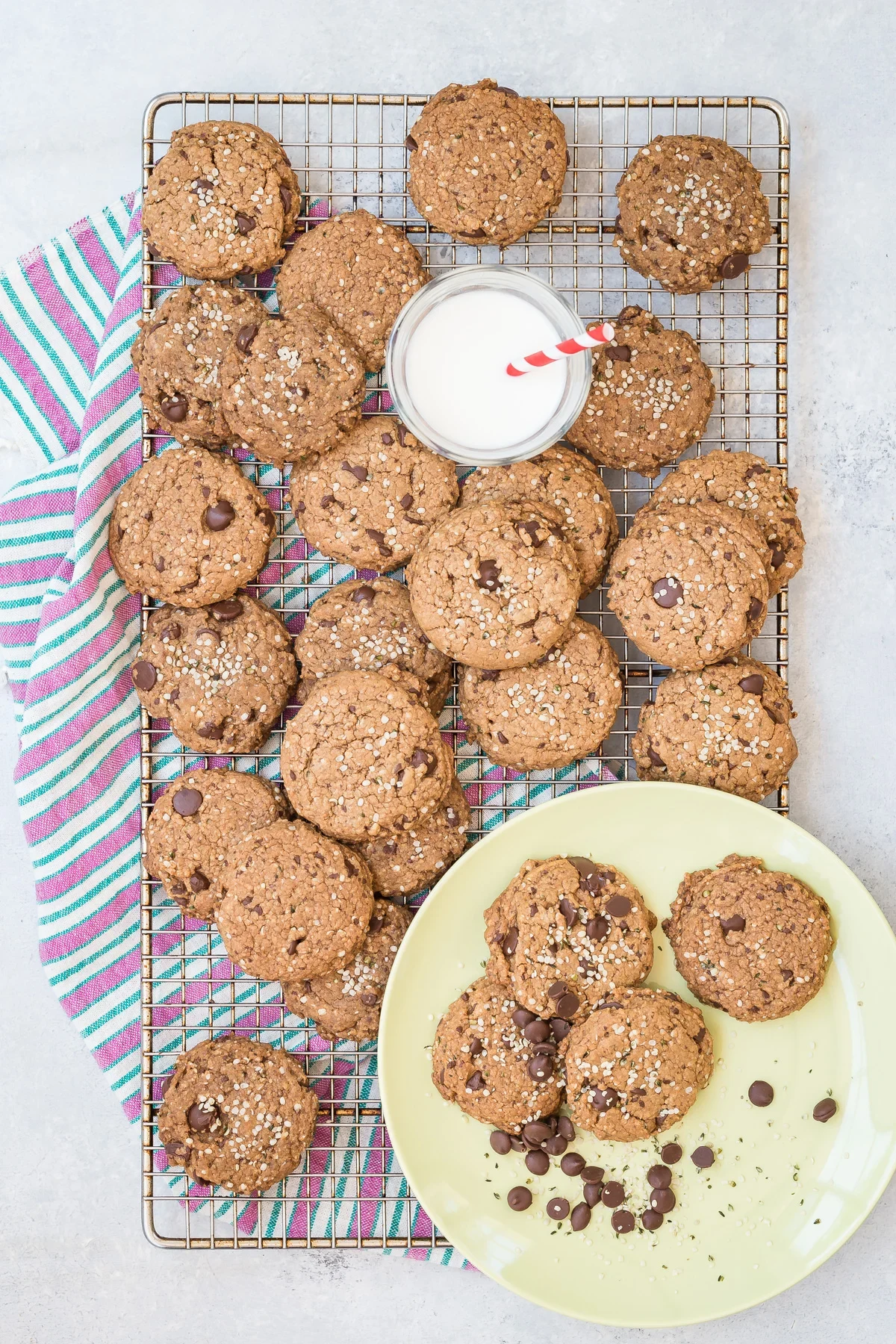 Double Chocolate Chip Hemp Heart Cookies