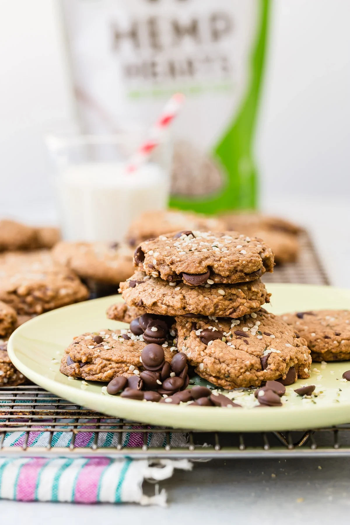 Double Chocolate Chip Hemp Heart Cookies