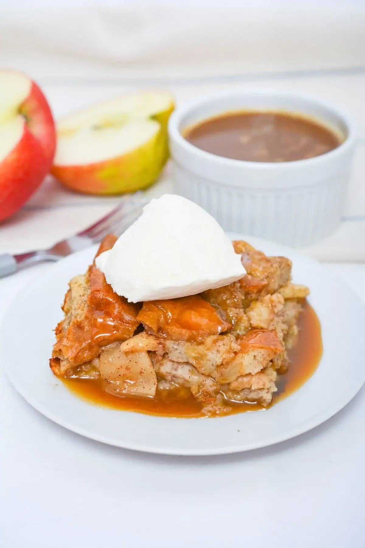 Apple Bread Pudding with Bourbon Sauce