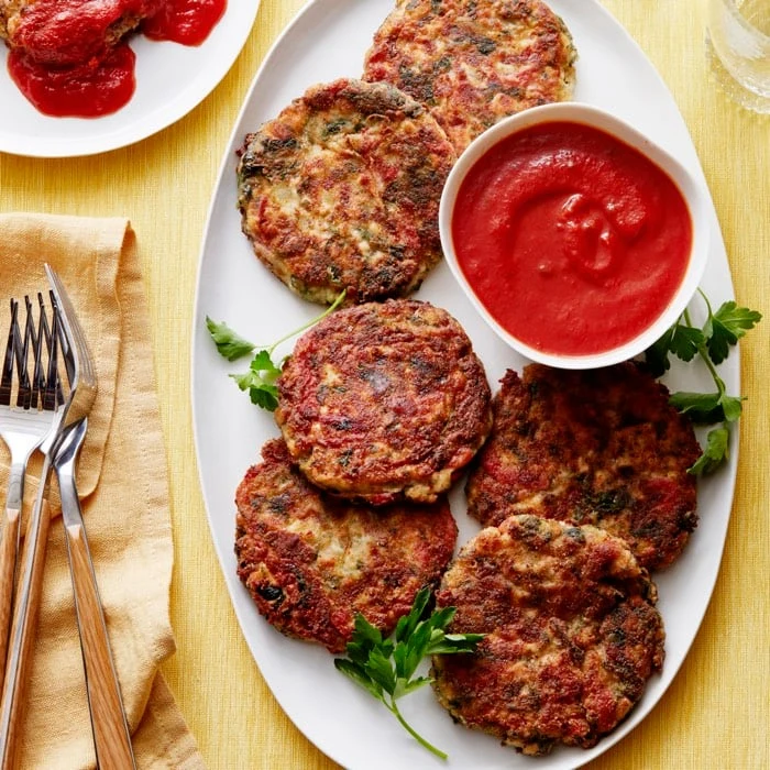 Spinach & Roasted Red Pepper Tofu Croquettes