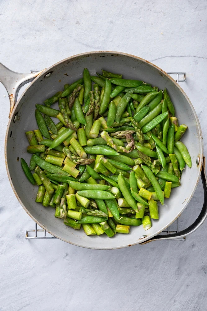 Sugar Snap Pea and Asparagus Saute