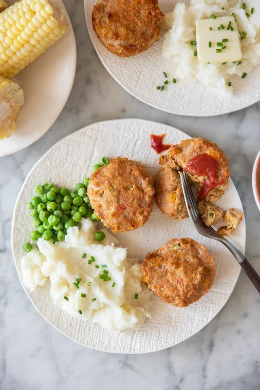 Cheesy Turkey Meatloaf Bites