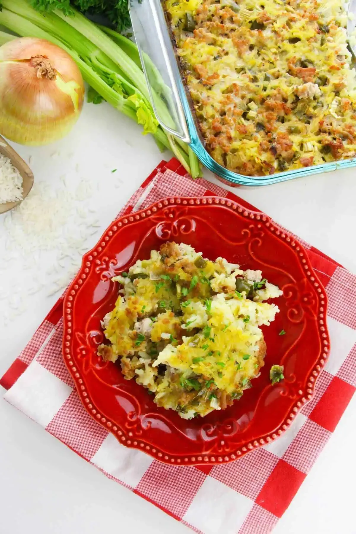 Sausage with Rice Casserole (St. Paul’s Rice)