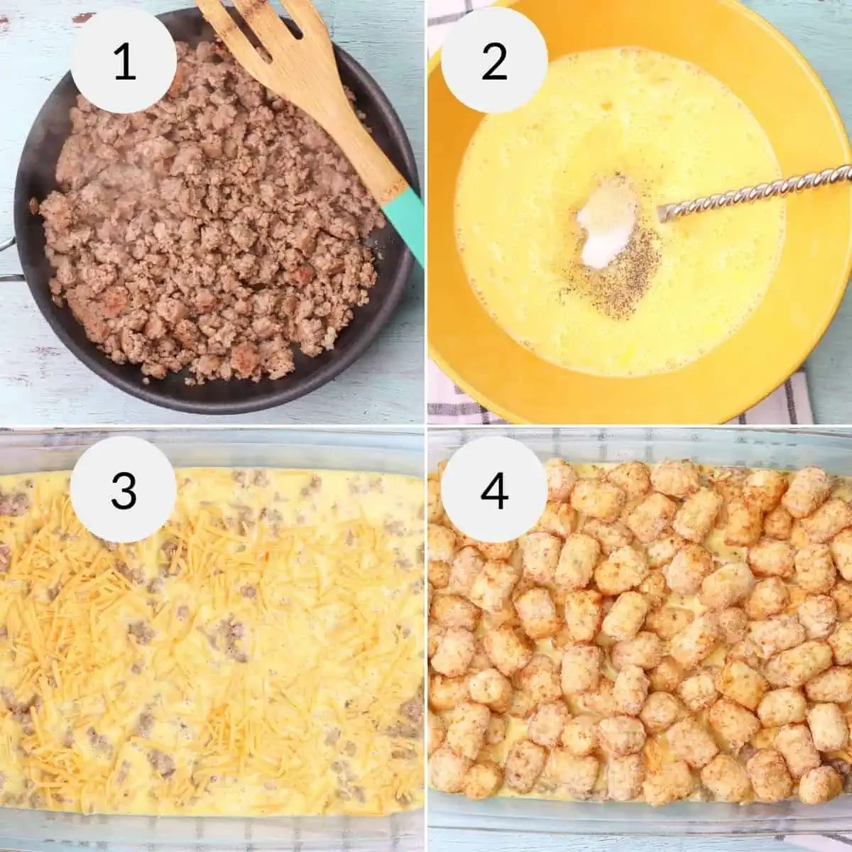 Tater Tot Sausage Breakfast Casserole