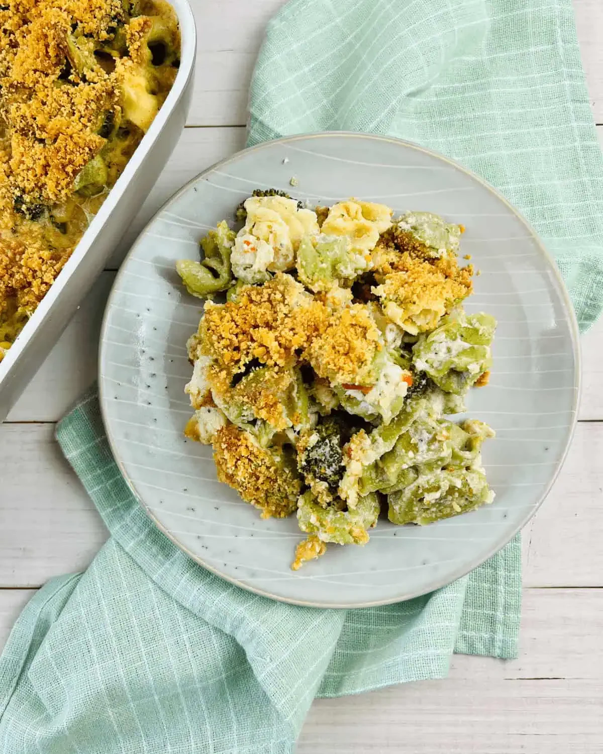 Chicken and Cheese Tortellini Bake
