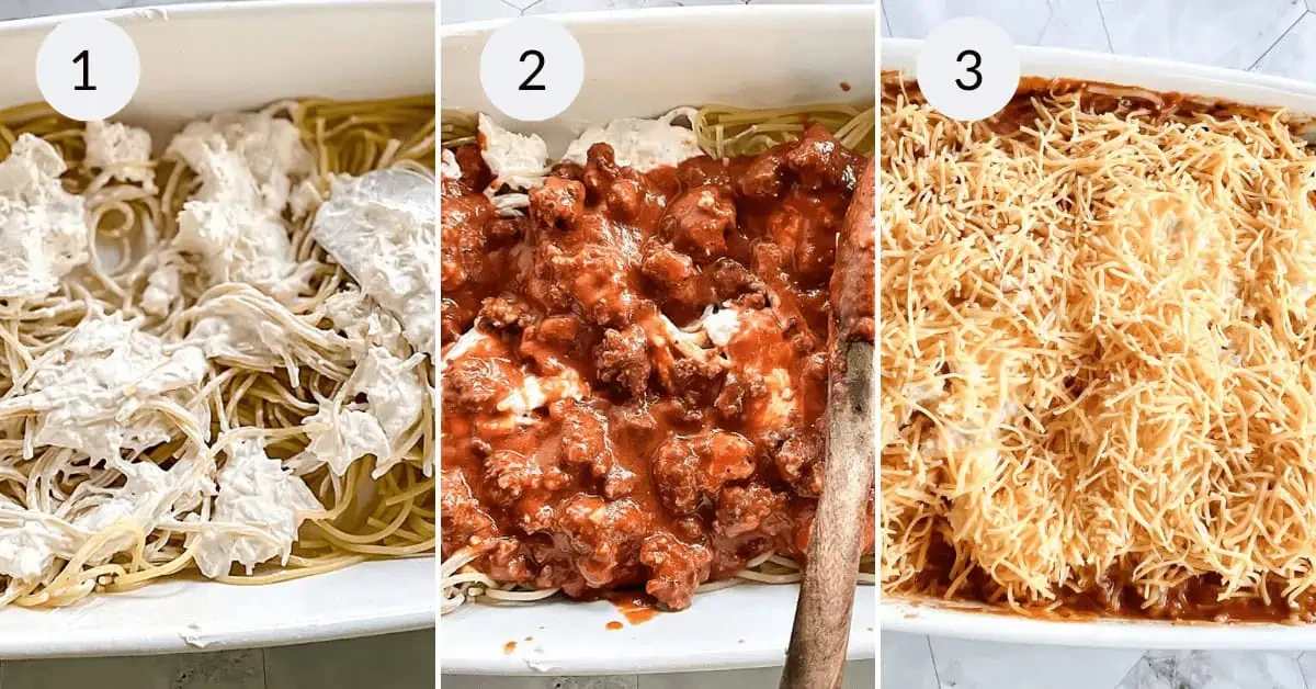 Cheesy Baked Spaghetti