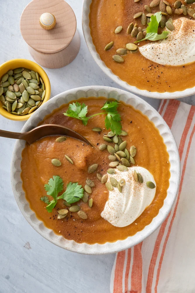 Spiced Carrot Cauliflower Soup