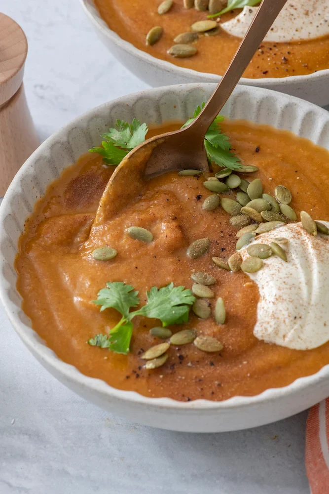 Spiced Carrot Cauliflower Soup