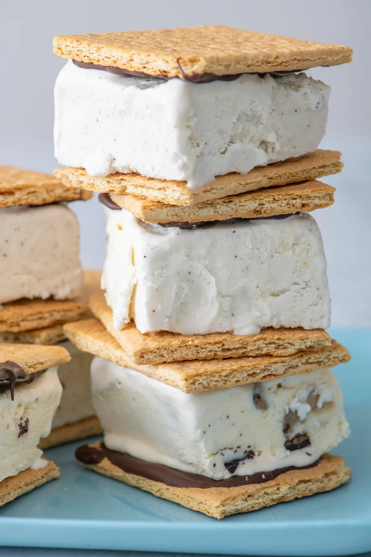 Graham Cracker Chocolate Dipped Ice Cream Sandwiches