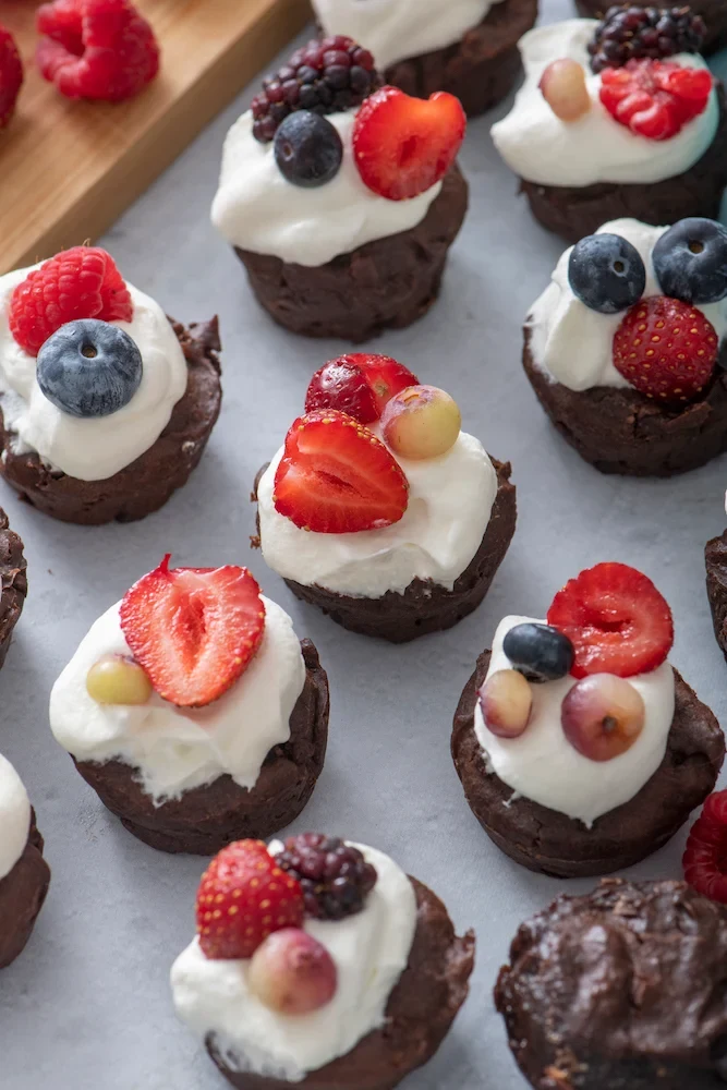 Whole Wheat Double Chocolate Brownie Bites