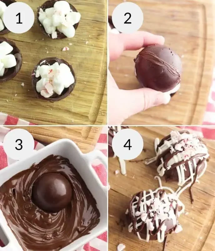 Peppermint Hot Chocolate Bombs