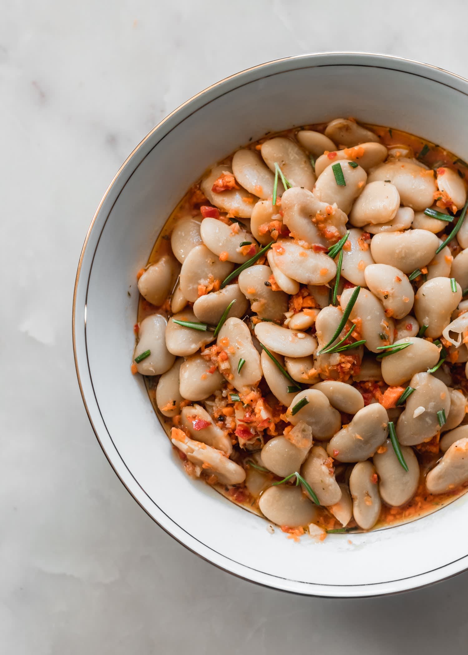 Marinated White Beans With Toast
