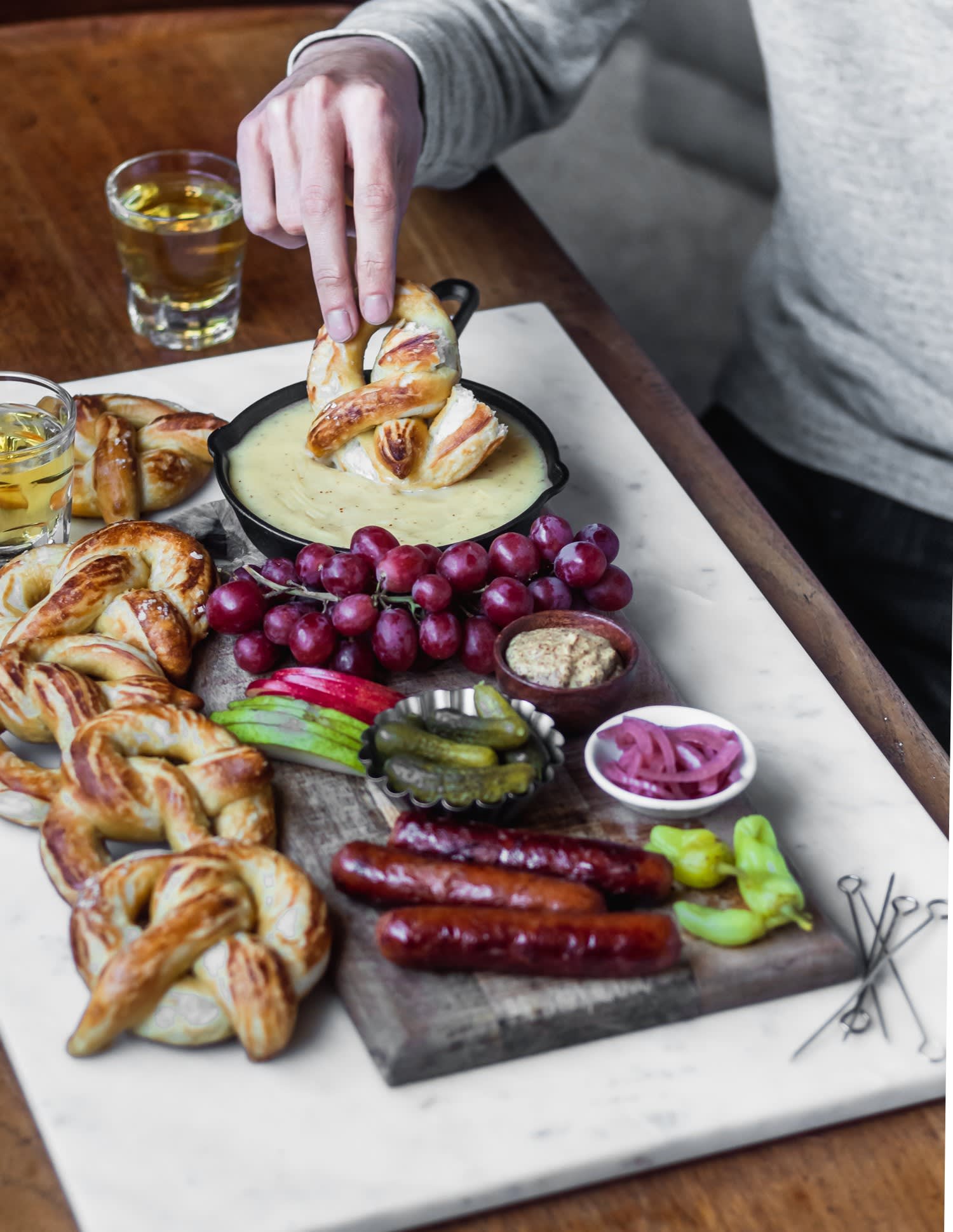 Beer Cheese Fondue + Game Day Snacks!