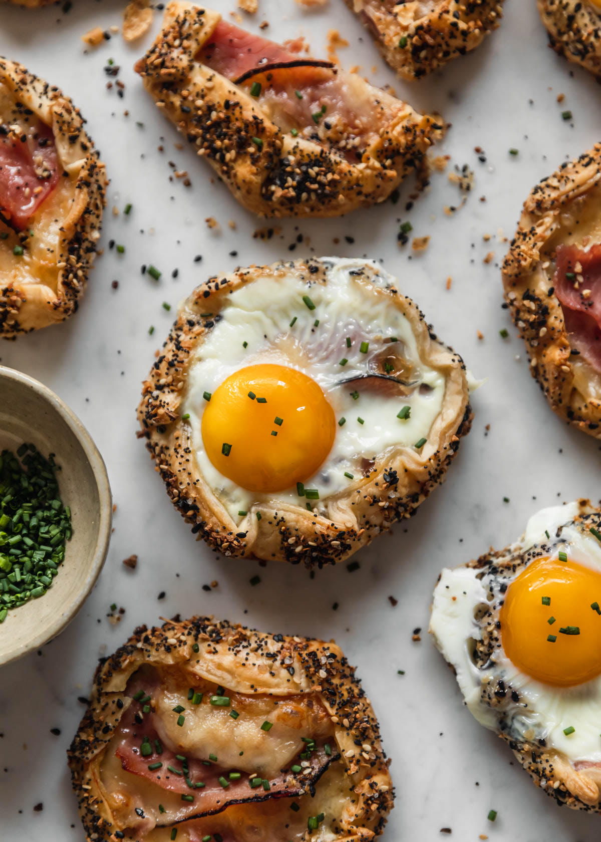 Croque Madame Galettes With Everything Crust