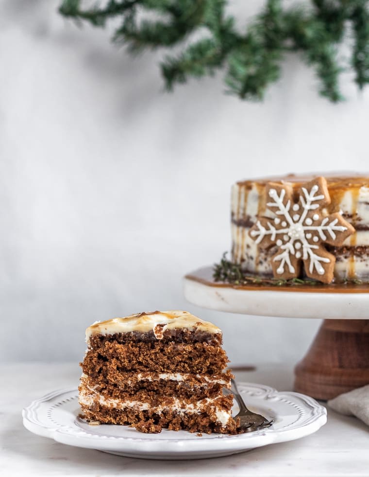 Gingerbread Cake With Orange Buttercream And Bourbon Caramel