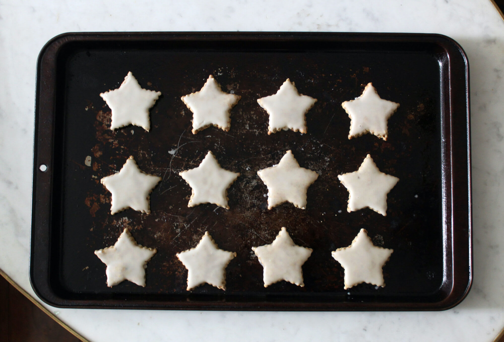Pistachio Zimtsterne (Cinnamon Stars)