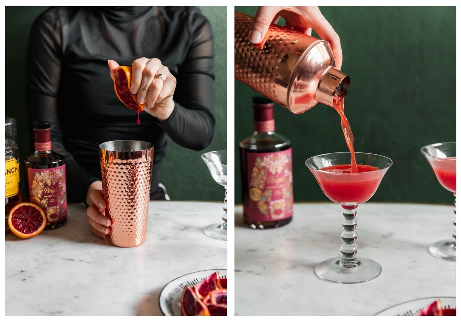 Blood Orange Bourbon Aperol Cocktail (A.K.A. The Crumpled Receipt)