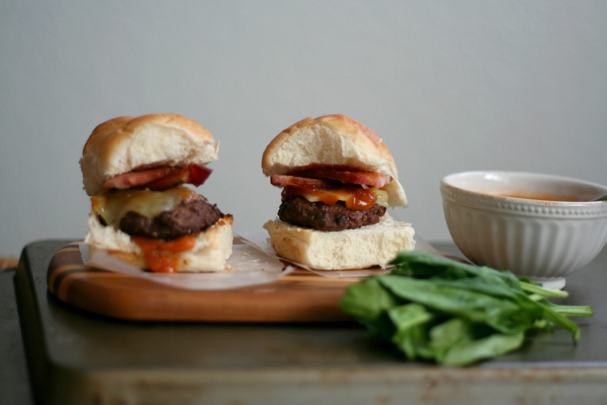 Beef Sliders With White Cheddar + Bacon