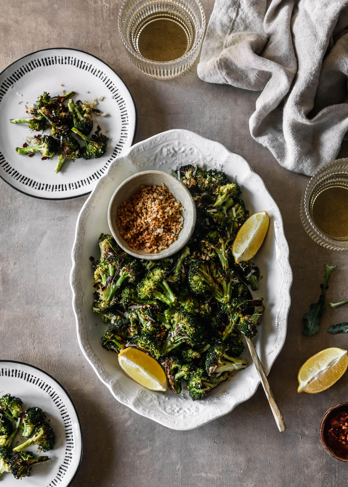 Charred Broccoli With Breadcrumbs & Pecorino