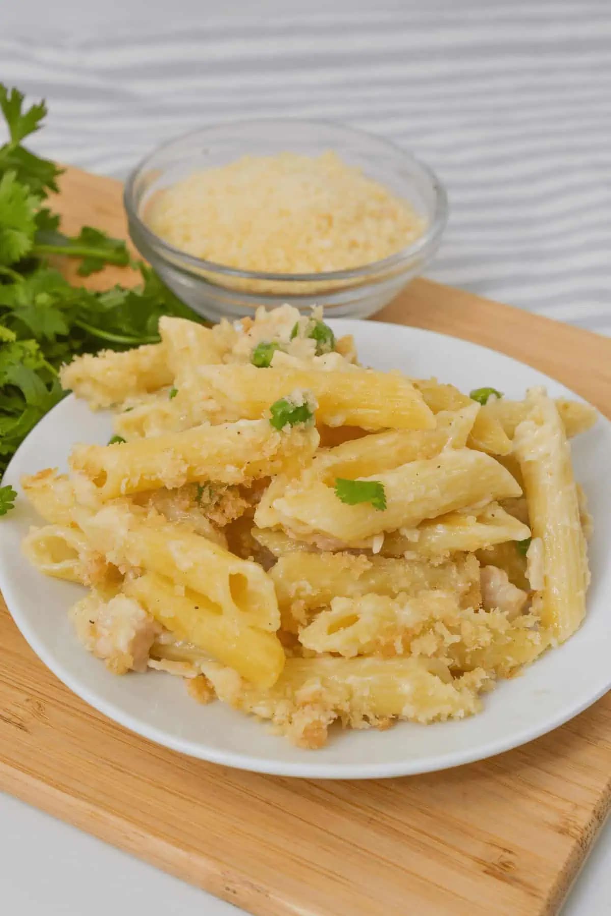 Garlic Parmesan Pasta with Chicken