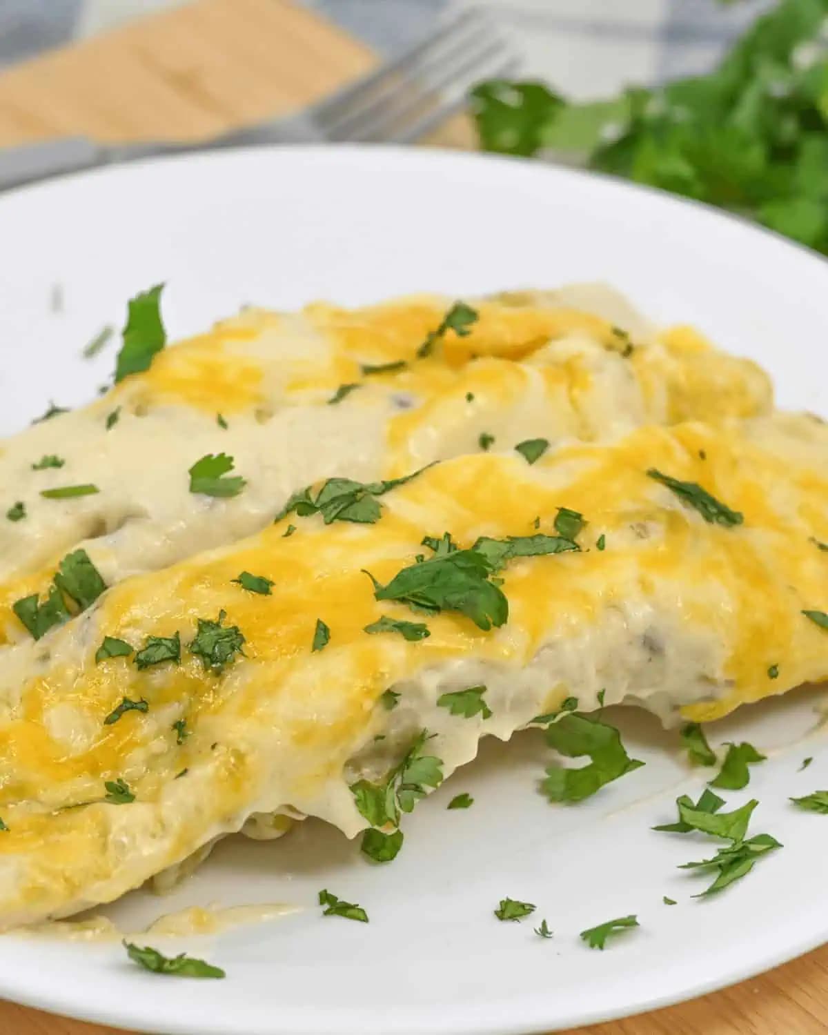 Sour Cream Chicken Enchiladas