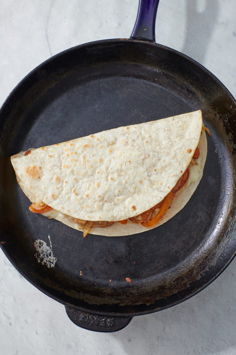 Simple Chicken Fajita Quesadillas