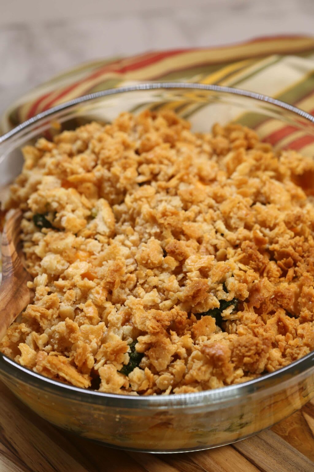 Velveeta Broccoli Casserole with Ritz Crackers