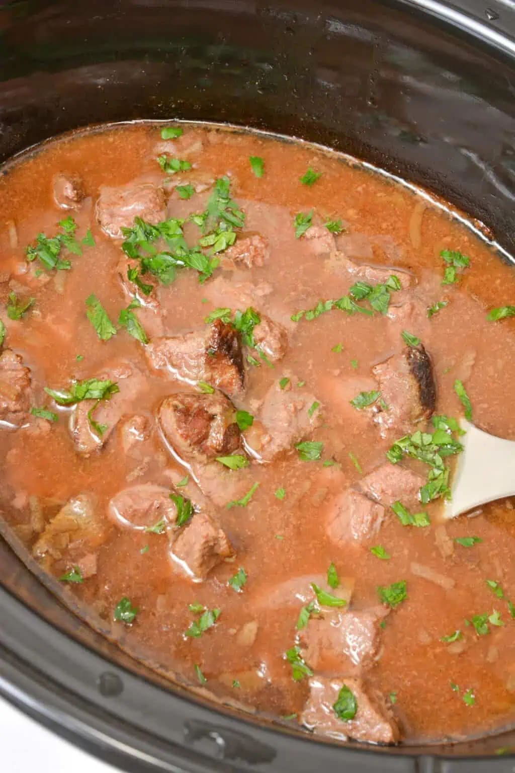 Slow Cooker Beef Tips and Gravy