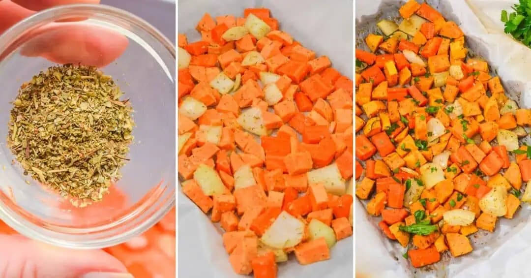 Roasted Sweet Potatoes and Carrots