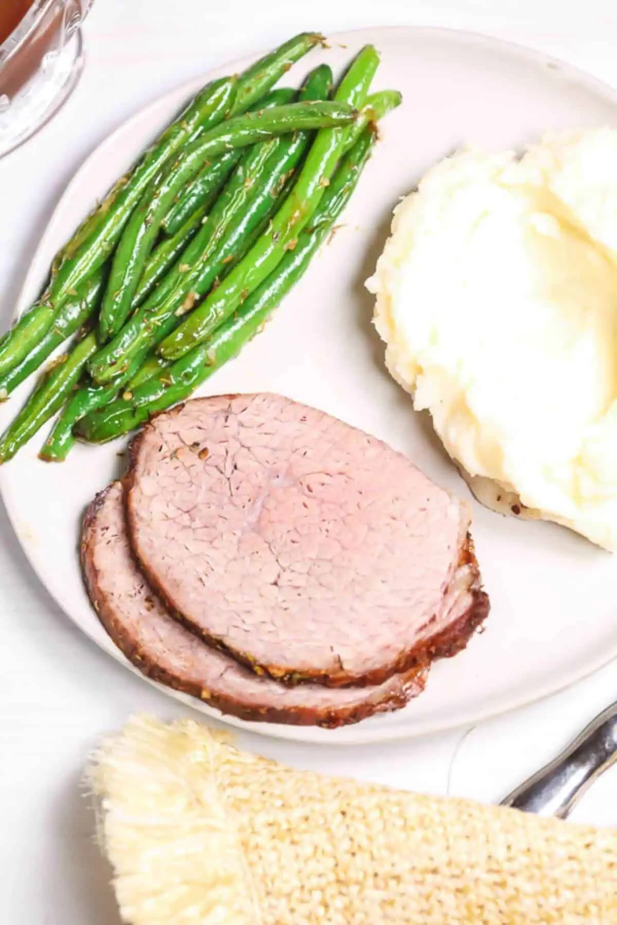 Garlic Herb Eye of Round Roast