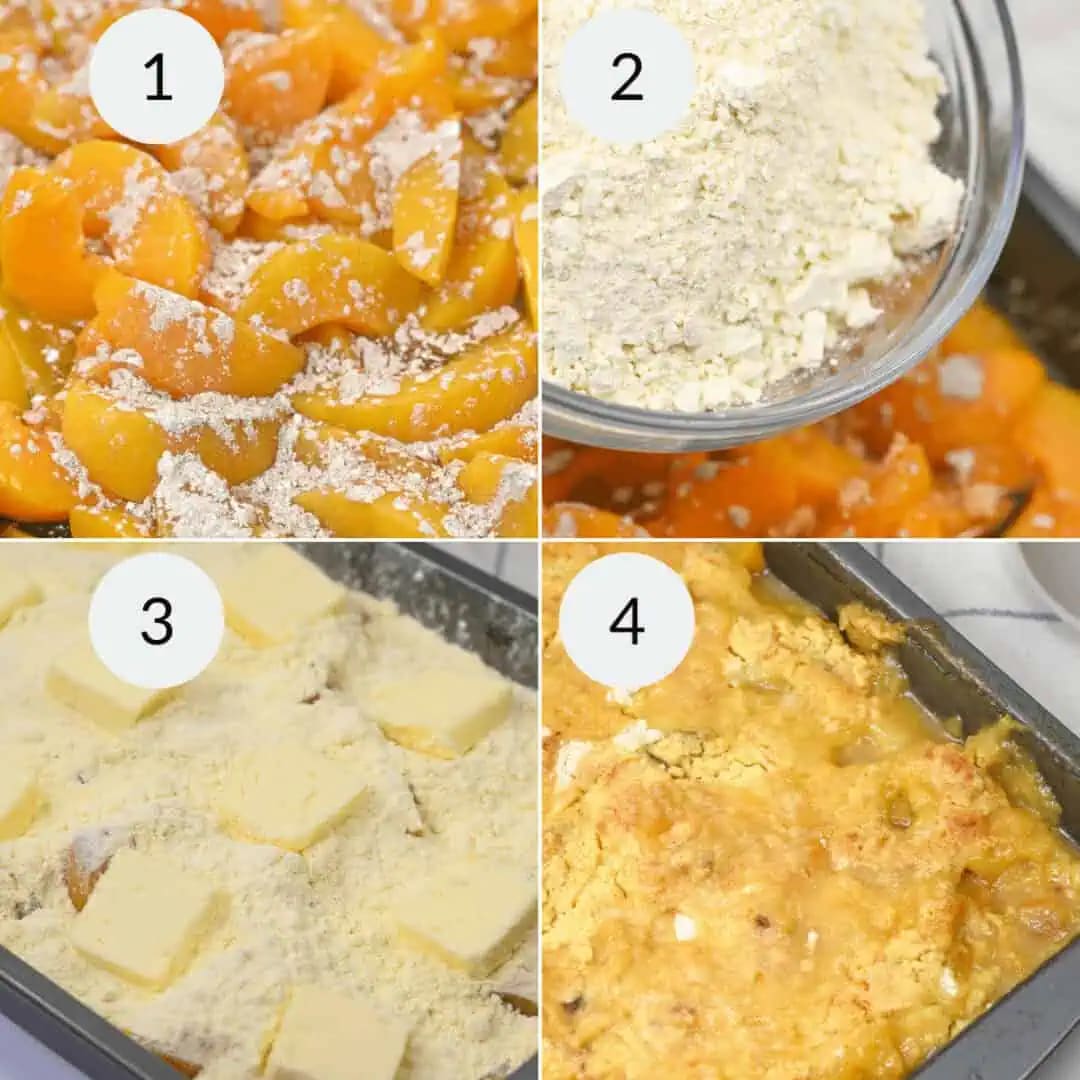 Peach Cobbler with Cake Mix