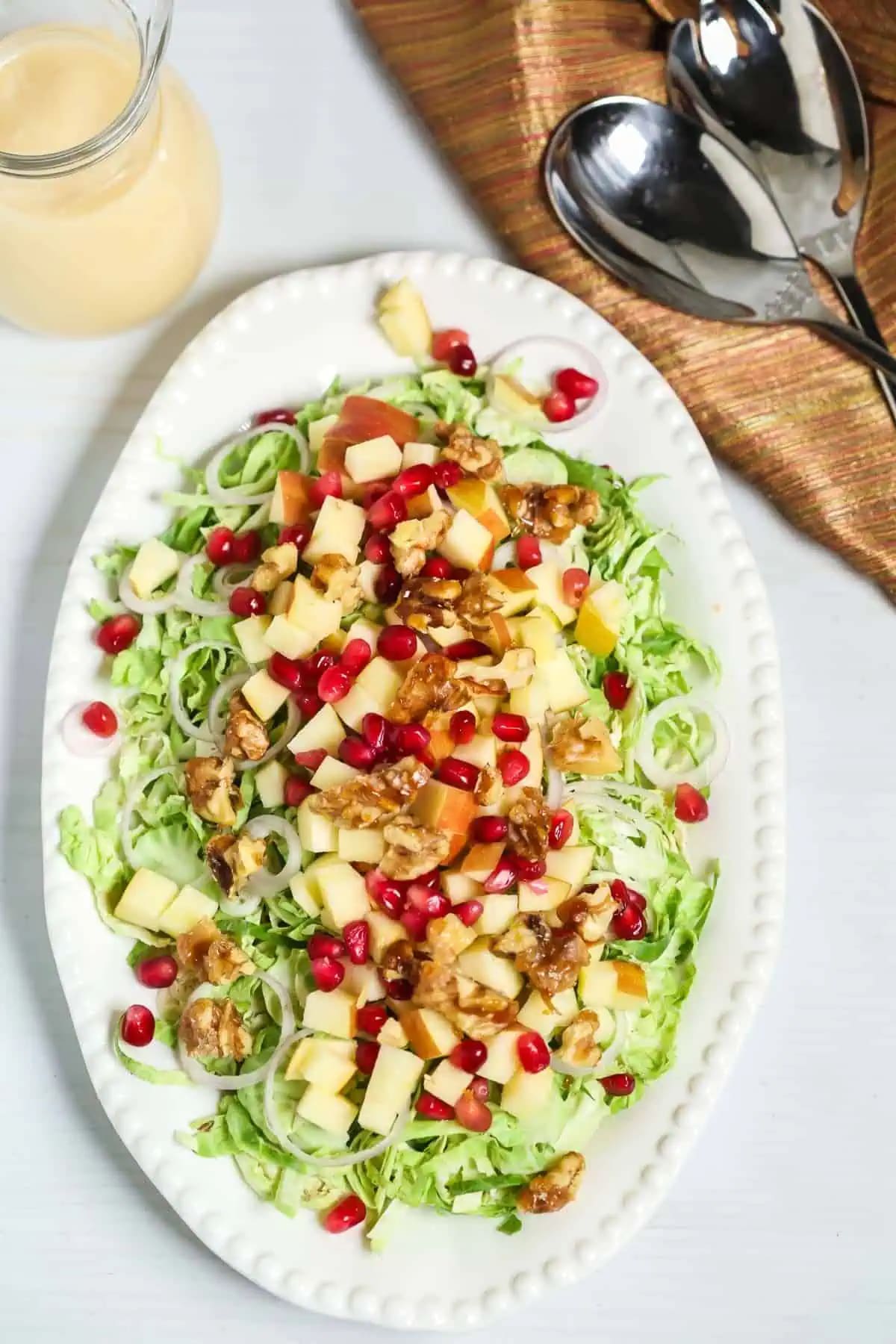 Shaved Brussel Sprouts Salad with Apples