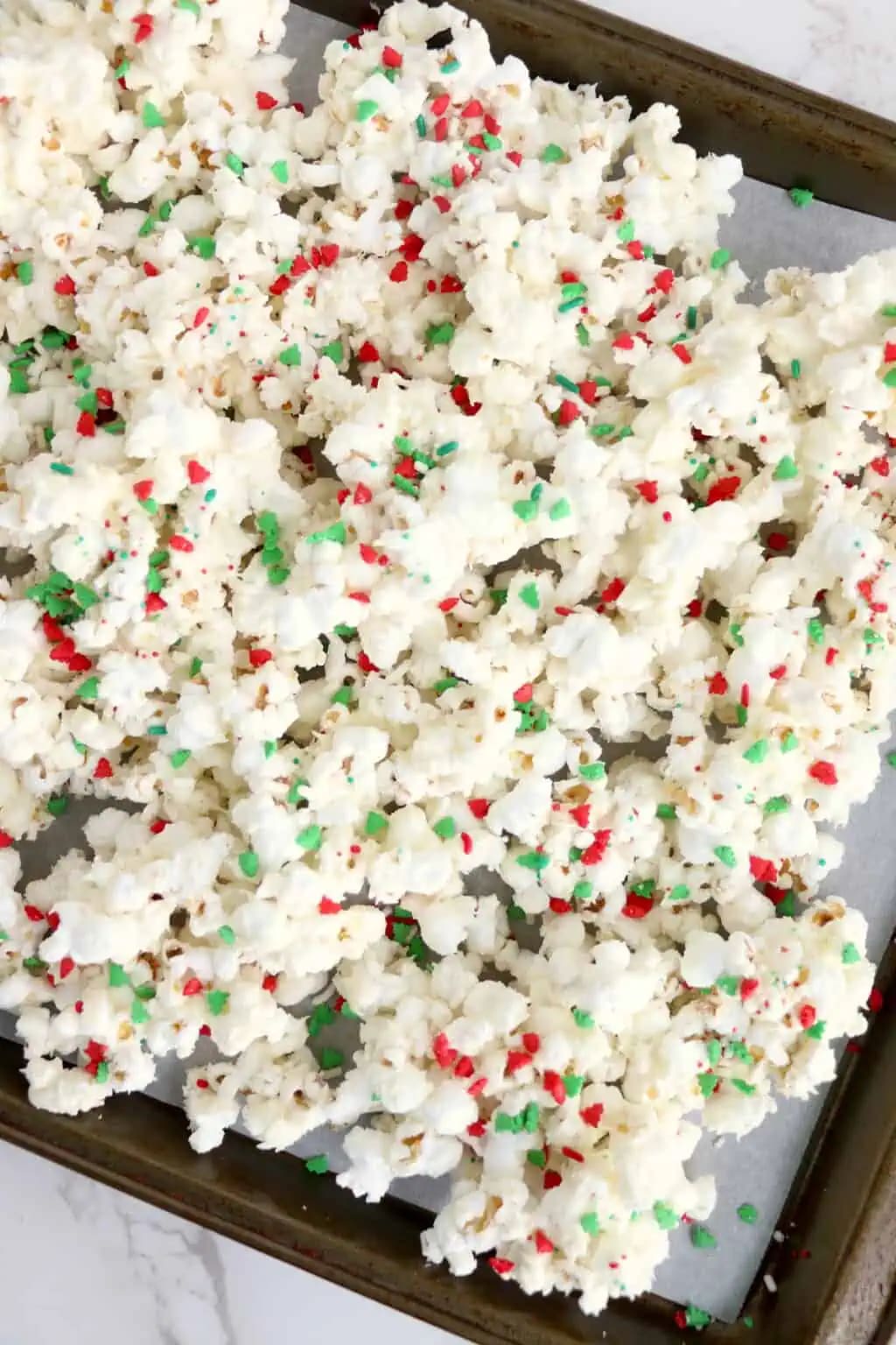 White Chocolate Covered Popcorn
