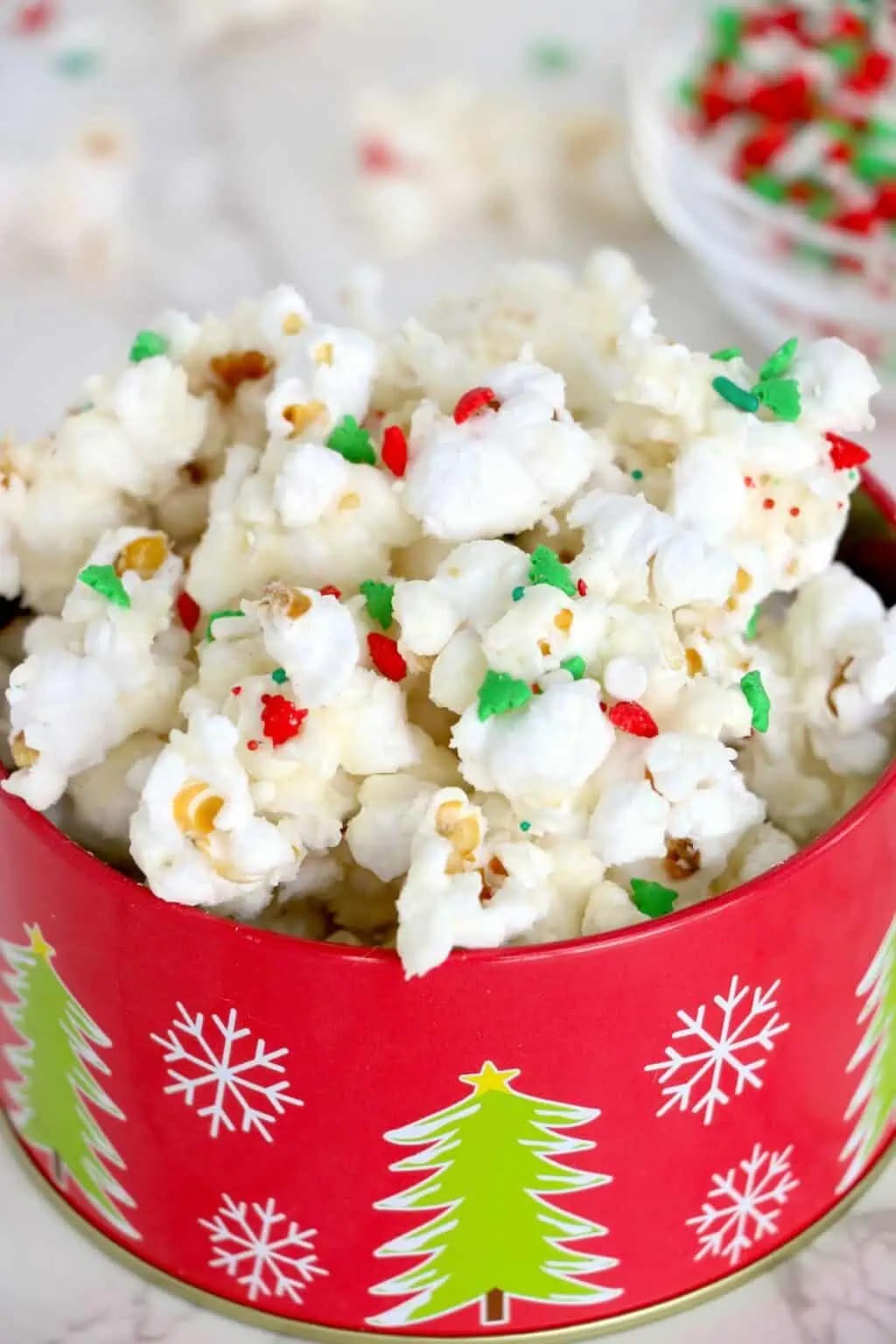 White Chocolate Covered Popcorn