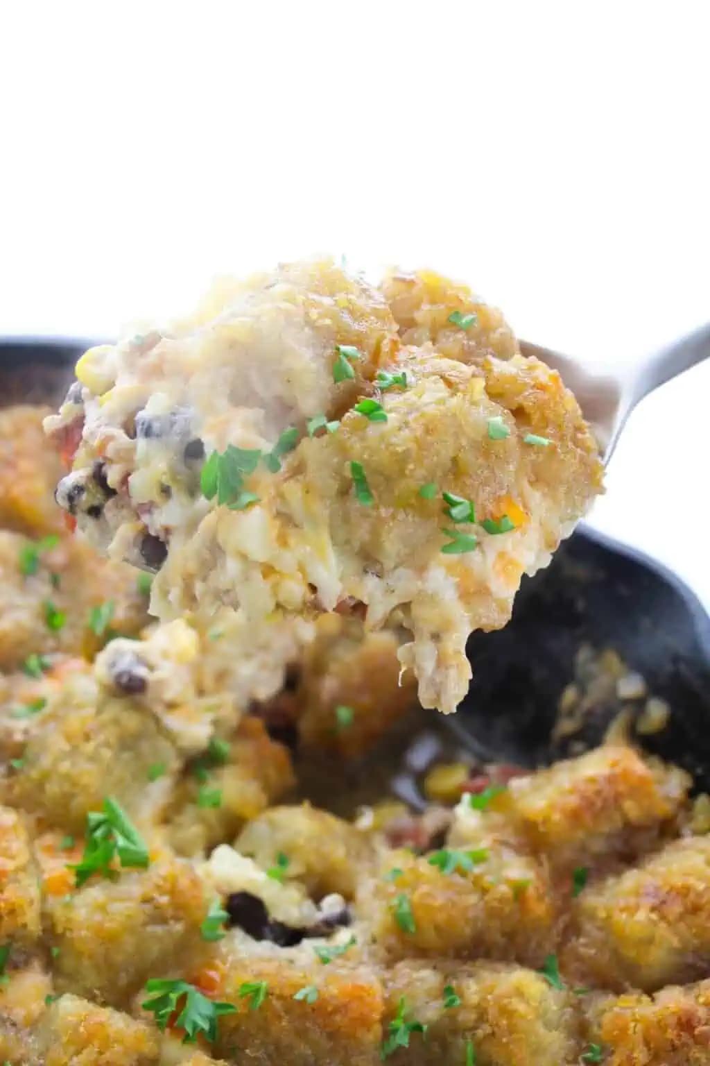 Mexican Chicken Tater Tot Casserole