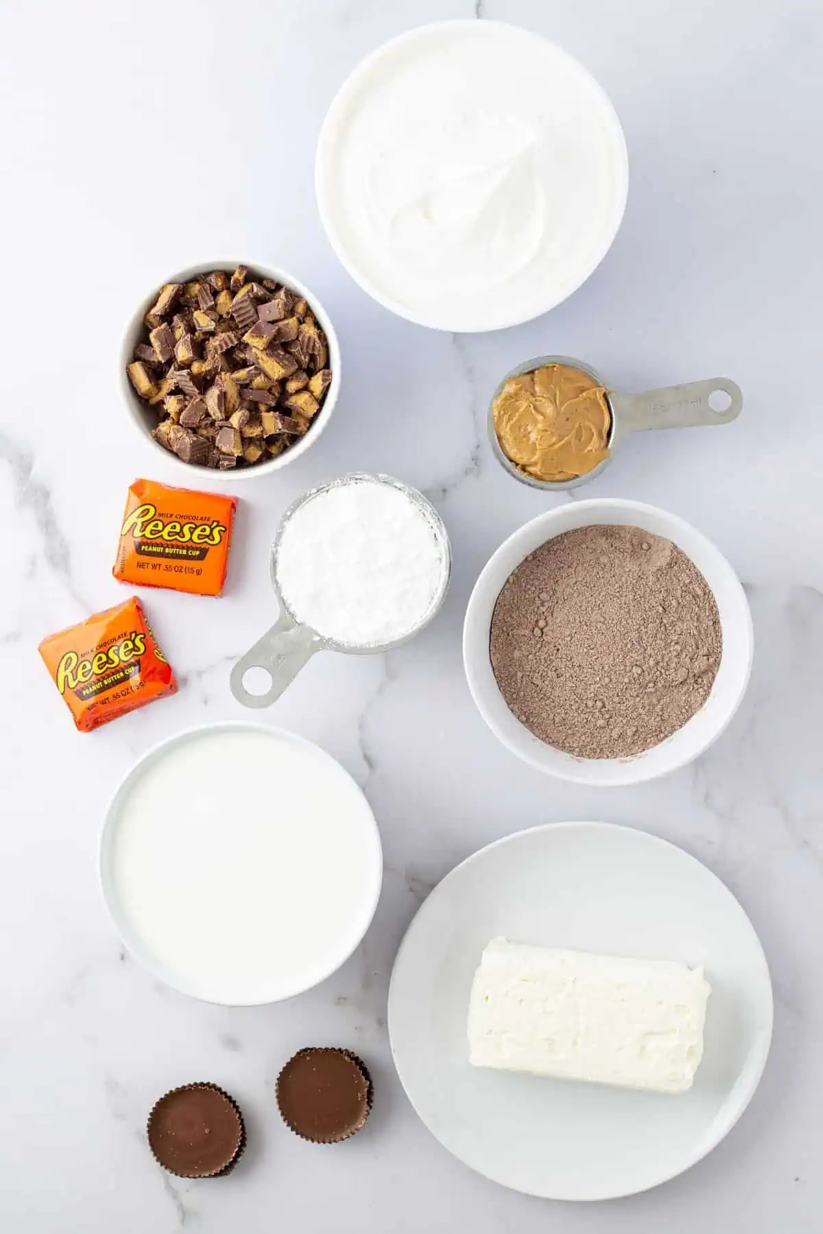 No Bake Chocolate and Peanut Butter Pie