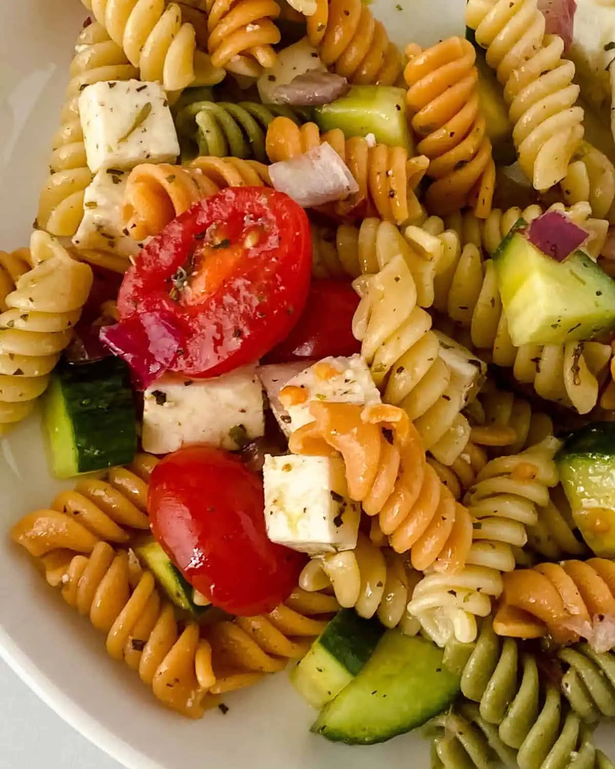 Tri Color Rotini Pasta Salad