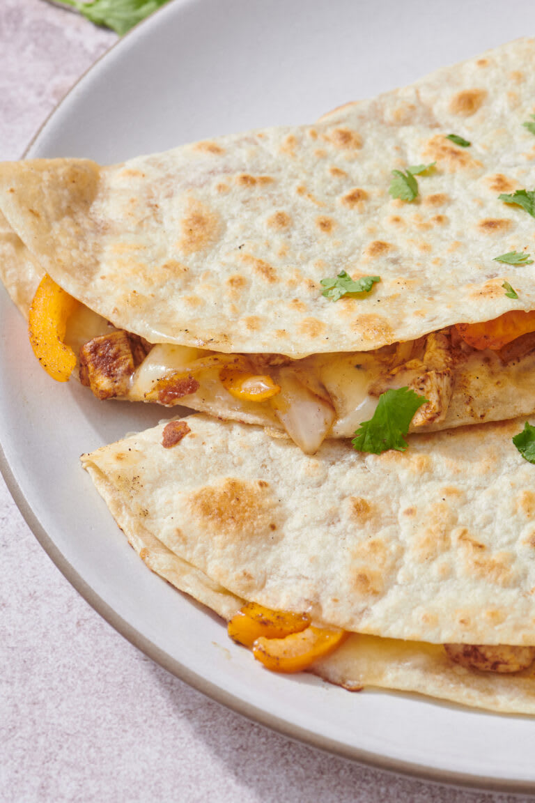 Simple Chicken Fajita Quesadillas