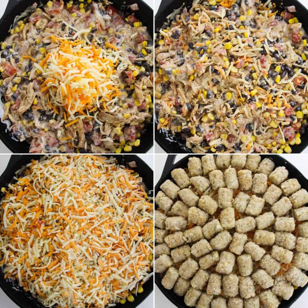 Mexican Chicken Tater Tot Casserole