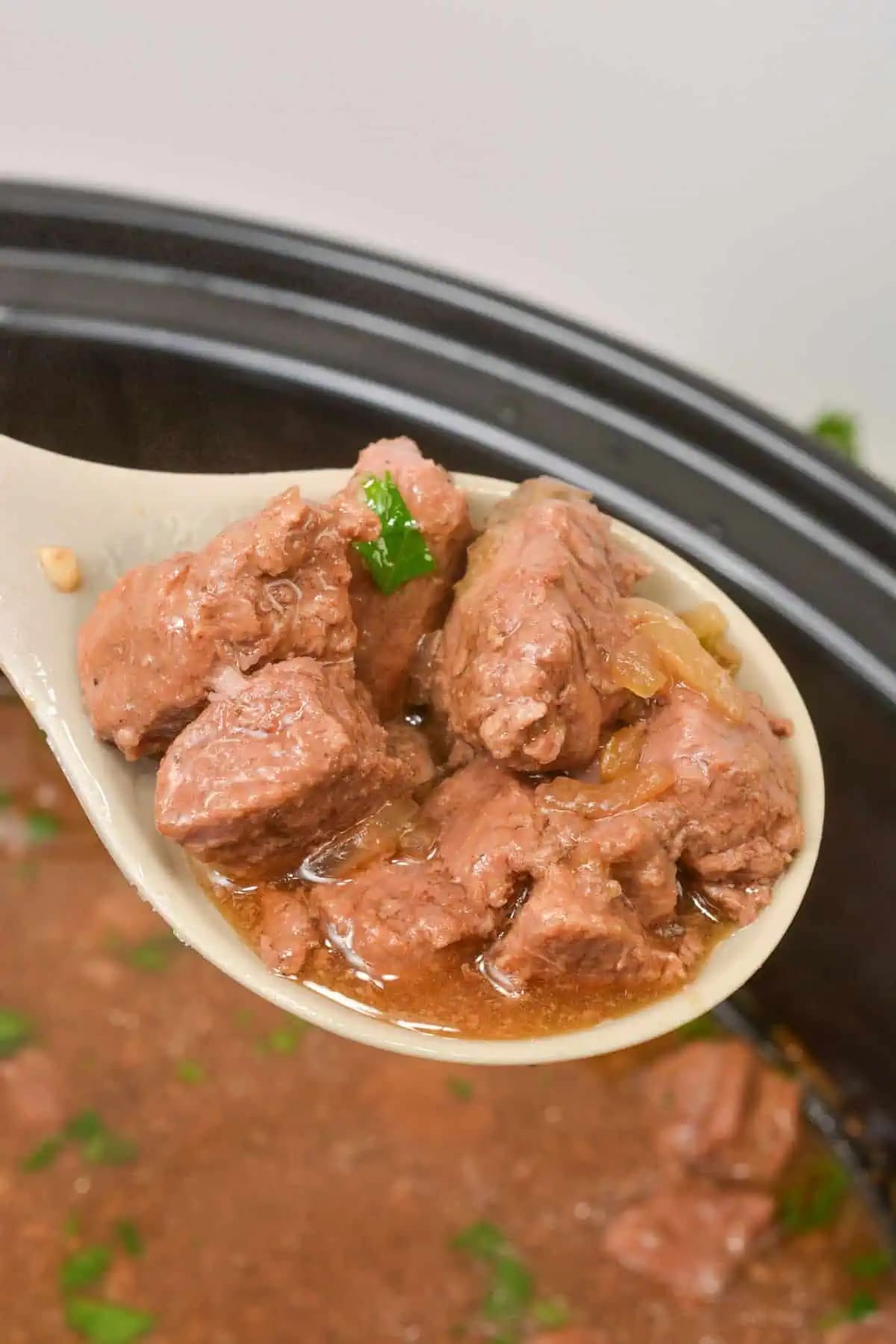 Slow Cooker Beef Tips and Gravy