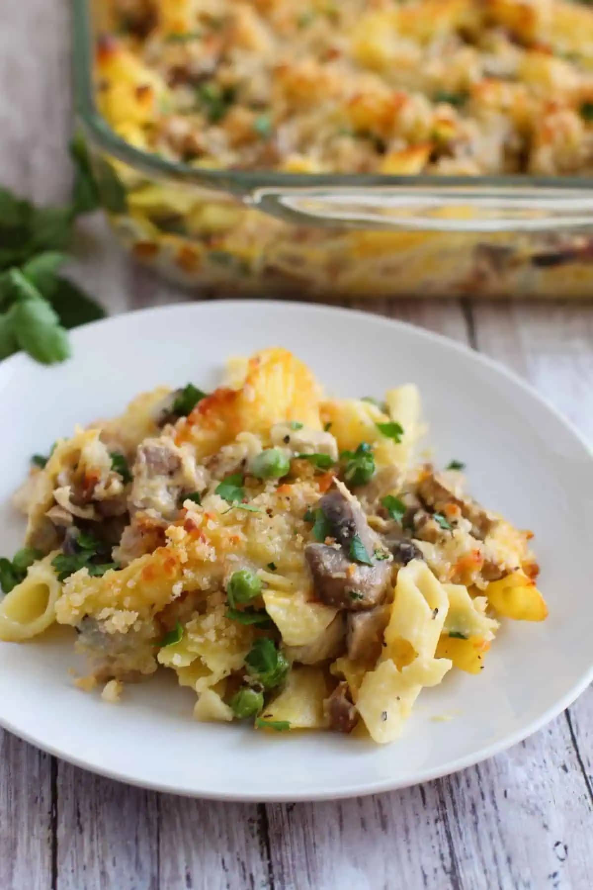 Leftover Turkey Pasta Casserole